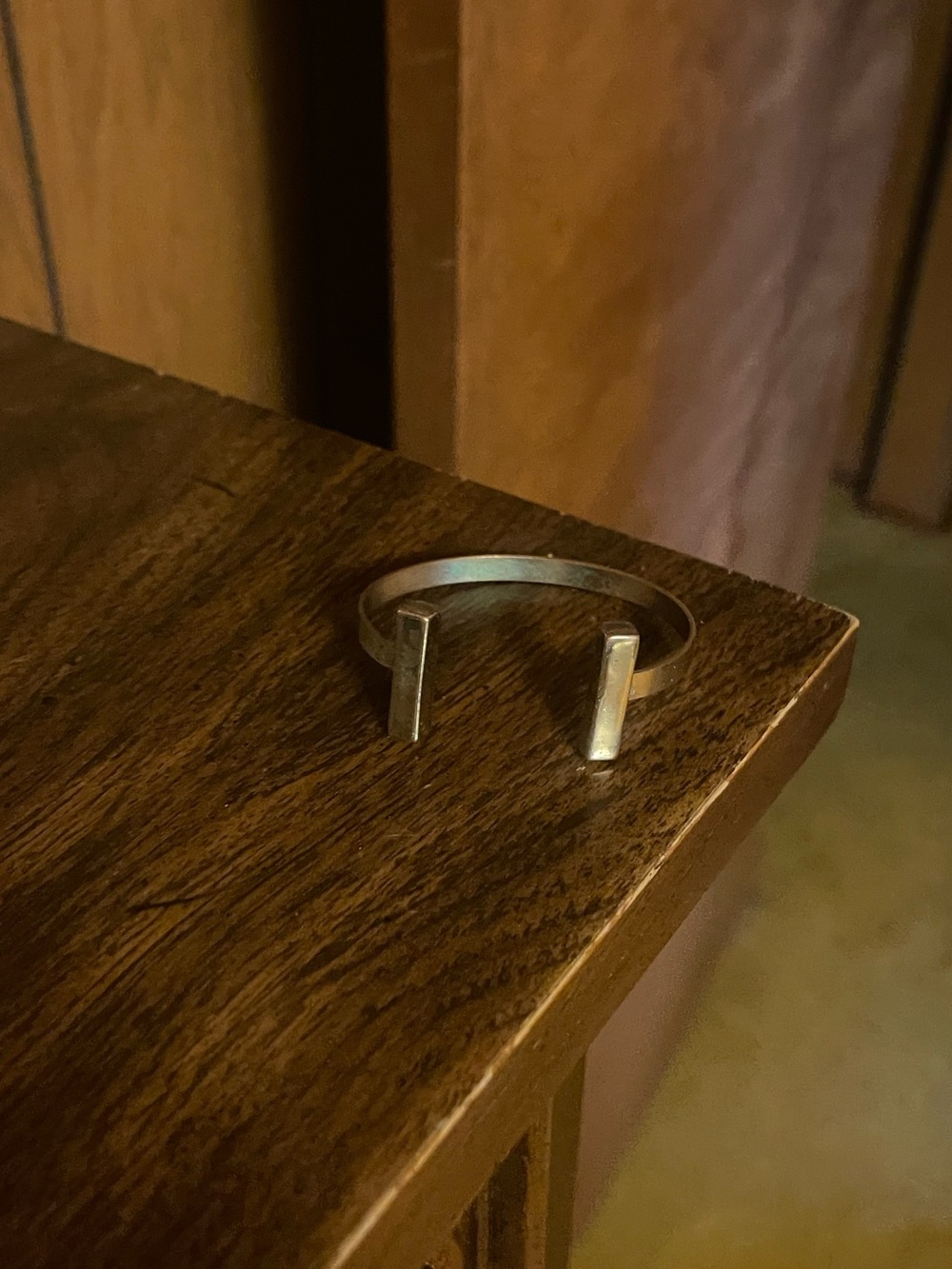 Minimalist gold Open Cuff Bracelet f
